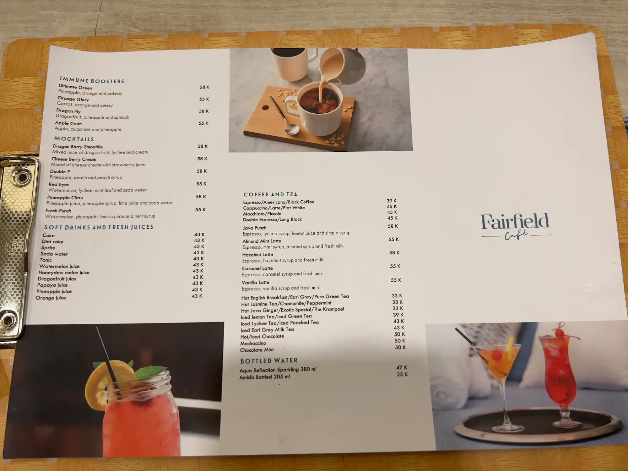 Fairfield by Marriott Jakarta Soekarno-Hatta Airport restaurant menu 3