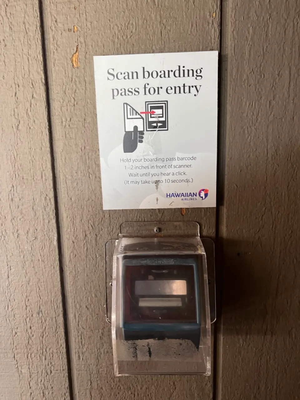 Ticket scan device