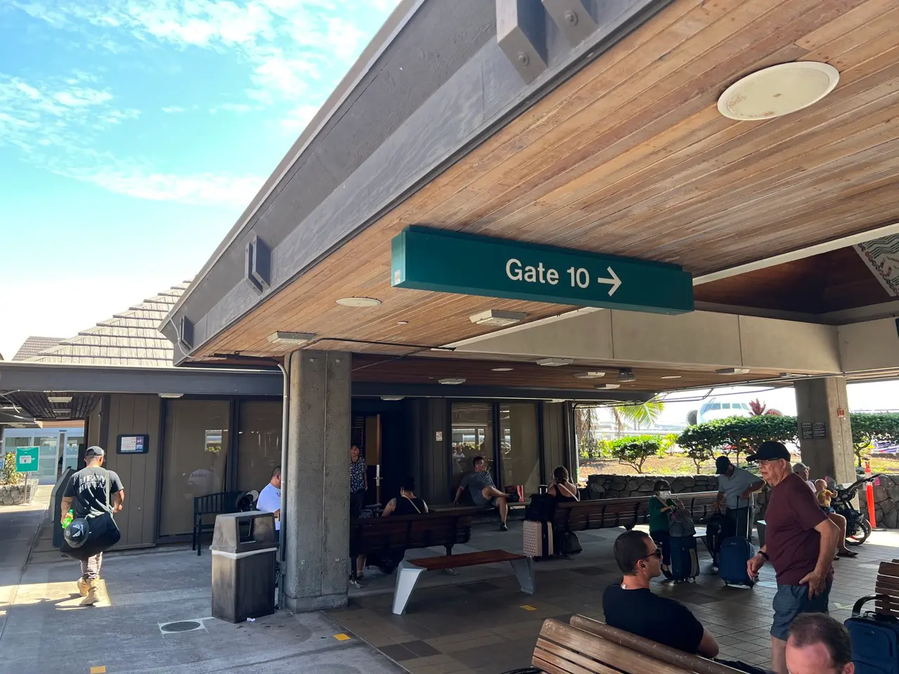 The gate nearby the lounge