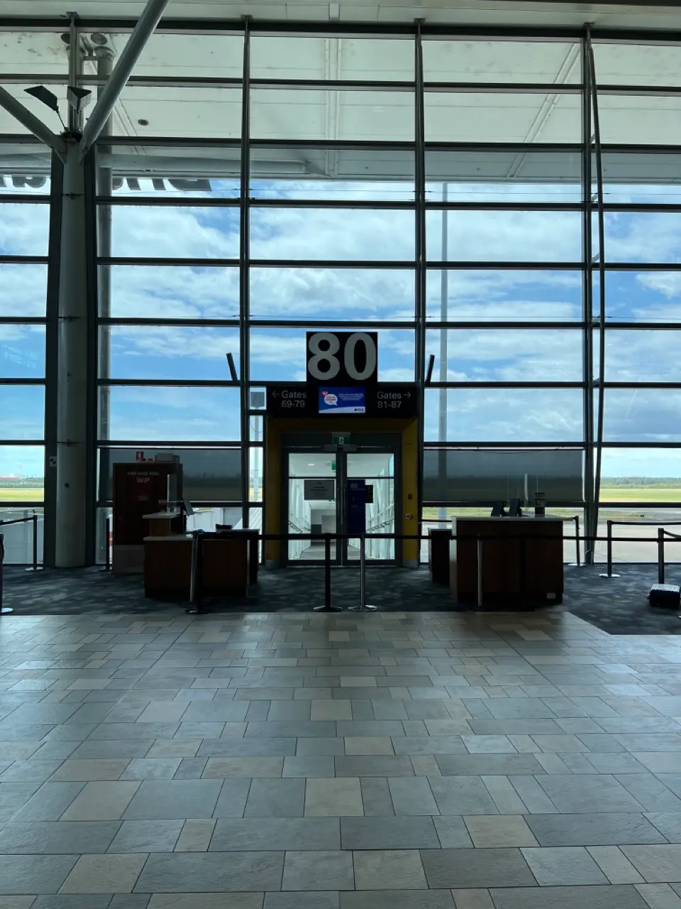 Gate 80 at Brisbane airport